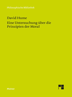 cover image of Eine Untersuchung über die Prinzipien der Moral
